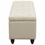 Ave Tufted Lift-Top Storage Trunk Desert Sand Linen