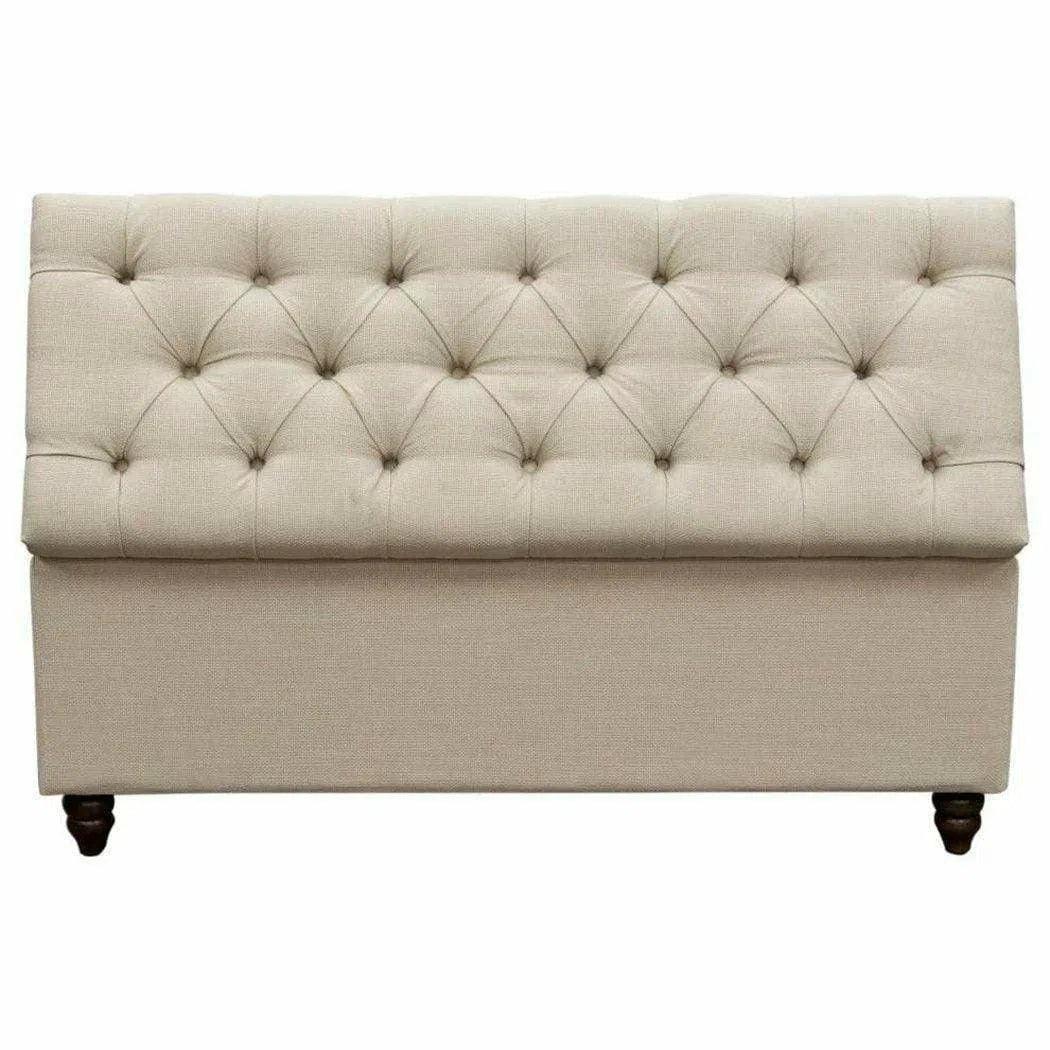 Ave Tufted Lift-Top Storage Trunk Desert Sand Linen