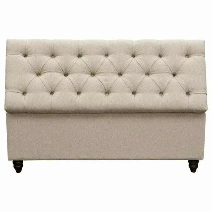 Ave Tufted Lift - Top Storage Trunk Desert Sand Linen - LOOMLAN - Diamond Sofa - Ottomans