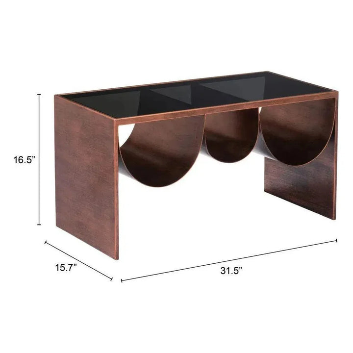 Aveiro Coffee Table Copper & Black - LOOMLAN - Zuo Modern - Coffee Tables