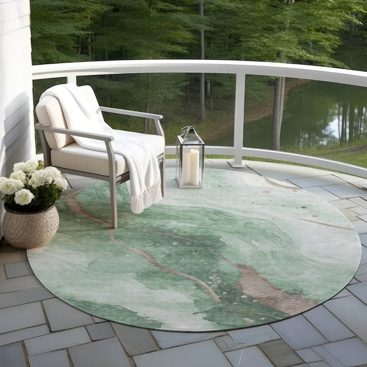 Avelora Green Washable Indoor - Outdoor Rug - LOOMLAN - LOOMLAN Rugs - Outdoor Rugs