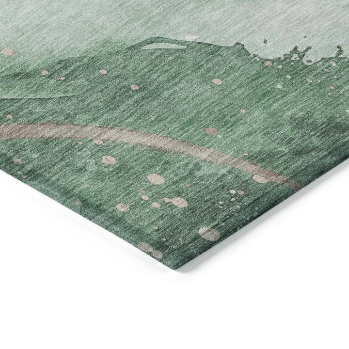 Avelora Green Washable Indoor - Outdoor Rug - LOOMLAN - LOOMLAN Rugs - Outdoor Rugs