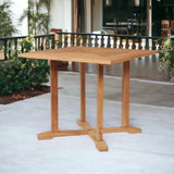 Avery Square Teak Outdoor Dining Table Umbrella Hole