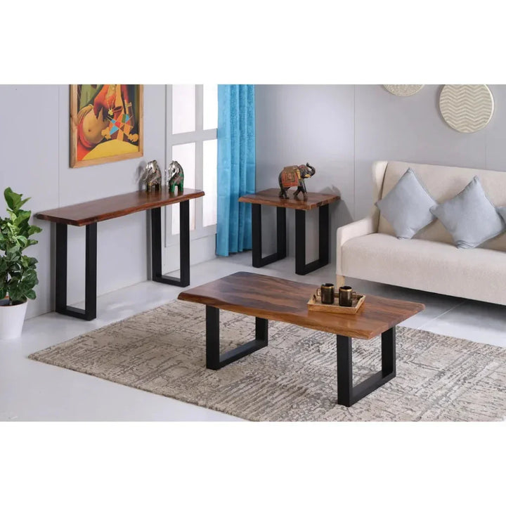 Carden Wood Brown Rectangular Coffee Table - LOOMLAN - LOOMLAN - Coffee Tables