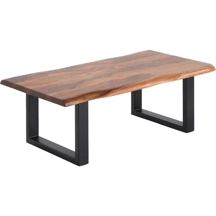 Carden Wood Brown Rectangular Coffee Table - LOOMLAN - LOOMLAN - Coffee Tables