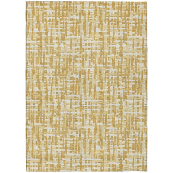 Ayani Gold Washable Indoor-Outdoor Rug-Outdoor Rugs-LOOMLAN Rugs-2'6" x 3'10"-LOOMLAN