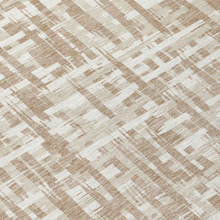 Ayani Tan Washable Indoor-Outdoor Rug-Outdoor Rugs-LOOMLAN Rugs-LOOMLAN