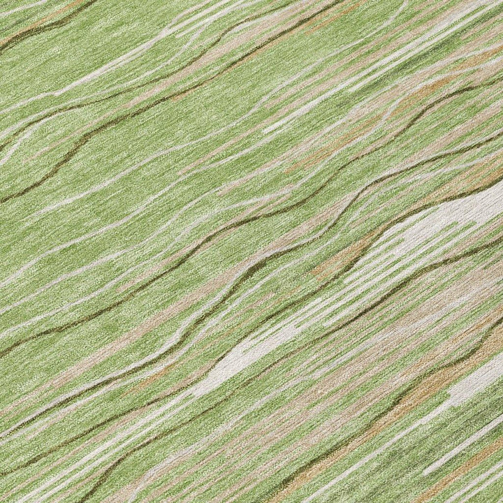 Ayra Green Washable Indoor-Outdoor Rug-Outdoor Rugs-LOOMLAN Rugs-LOOMLAN