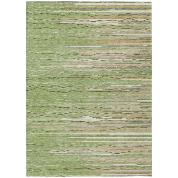 Ayra Green Washable Indoor-Outdoor Rug-Outdoor Rugs-LOOMLAN Rugs-2'6" x 3'10"-LOOMLAN