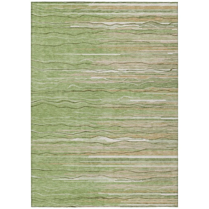 Ayra Green Washable Indoor-Outdoor Rug-Outdoor Rugs-LOOMLAN Rugs-2'6" x 3'10"-LOOMLAN