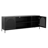 Aziza Media Console & Cabinet Brass Handles-TV Stands & Media Centers-SUNPAN-LOOMLAN