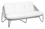Azores 3 Seat Sofa - Coconut White Outdoor Sofa-Outdoor Sofas & Loveseats-Seasonal Living-LOOMLAN