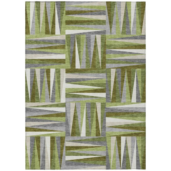 Azura Green Washable Indoor-Outdoor Rug-Outdoor Rugs-LOOMLAN Rugs-2'6" x 3'10"-LOOMLAN