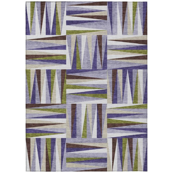 Azura Lavender Washable Indoor-Outdoor Rug-Outdoor Rugs-LOOMLAN Rugs-2'6" x 3'10"-LOOMLAN