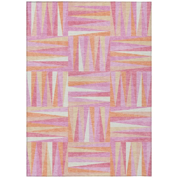 Azura Pink Washable Indoor-Outdoor Rug-Outdoor Rugs-LOOMLAN Rugs-2'6" x 3'10"-LOOMLAN
