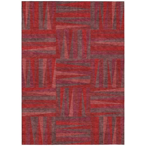 Azura Red Washable Indoor-Outdoor Rug-Outdoor Rugs-LOOMLAN Rugs-2'6" x 3'10"-LOOMLAN