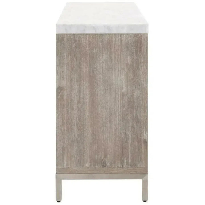 Azure Carrera 6 - Drawer Double Dresser White Marble - LOOMLAN - Essentials For Living - Dressers