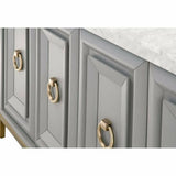Azure Carrera Media Sideboard White Marble Dove Gray Sideboards LOOMLAN By Essentials For Living