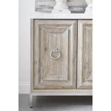 Azure Carrera Media Sideboard White Marble Steel Sideboards LOOMLAN By Essentials For Living