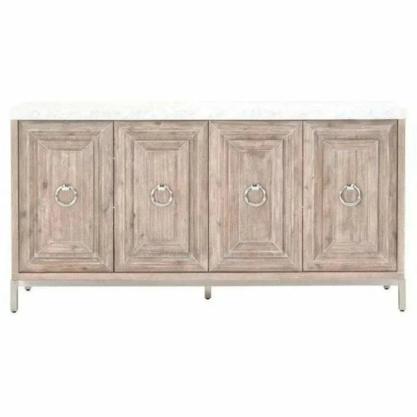 Azure Carrera Sideboard White Marble Steel - LOOMLAN - Essentials For Living - Sideboards