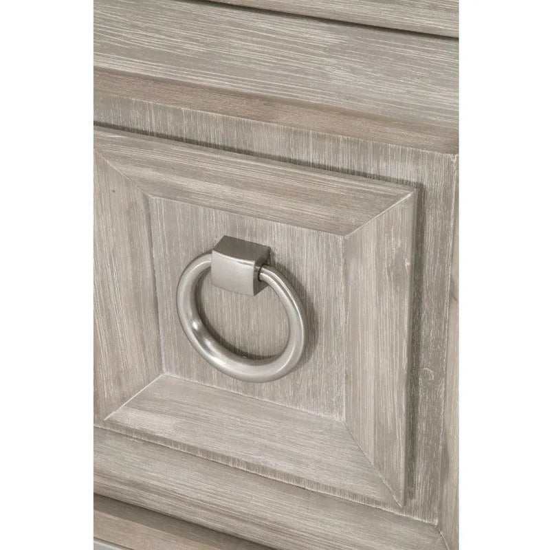 Azure Natural Grey Accent Cabinet With White Carrera Marble Accent Cabinets LOOMLAN By Essentials For Living