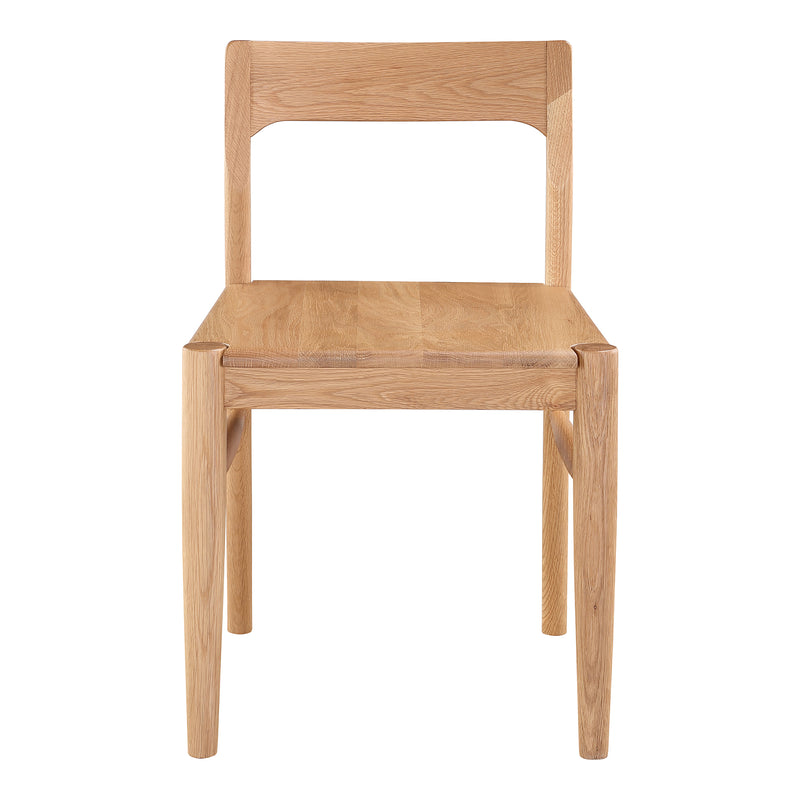 Owing Natural Solid Oak Armless Dining Chair-Set Of Two