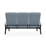 Belle Isle Cushion Three-Seat Sofa With Rustic Polymer Arms