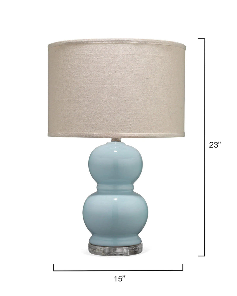 Light Blue Glass Bubble Table Lamp