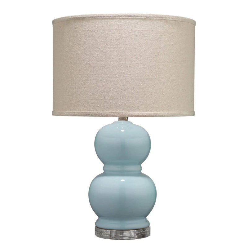 Light Blue Glass Bubble Table Lamp