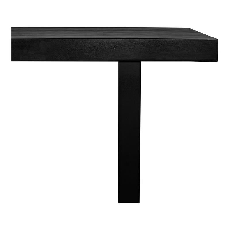 30 in. Jedrik Concrete Black Rectangular Outdoor Dining Table