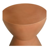 Hourglass Concrete Brown Outdoor Stool