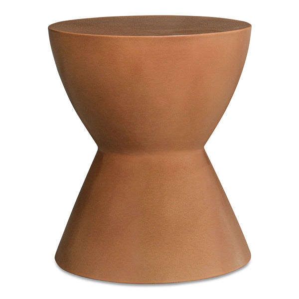 Hourglass Concrete Brown Outdoor Stool