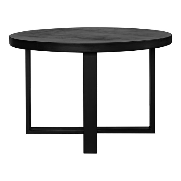 Jedrik Concrete and Steel Round Outdoor Dining Table