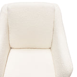 Bryce Metal and Ivory Boucle wrapped Accent Arm Chair