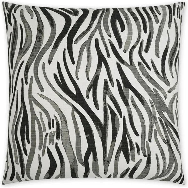 Babur Abstract Black Grey Large Throw Pillow Insert - LOOMLAN - D.V. Kap - Throw Pillows