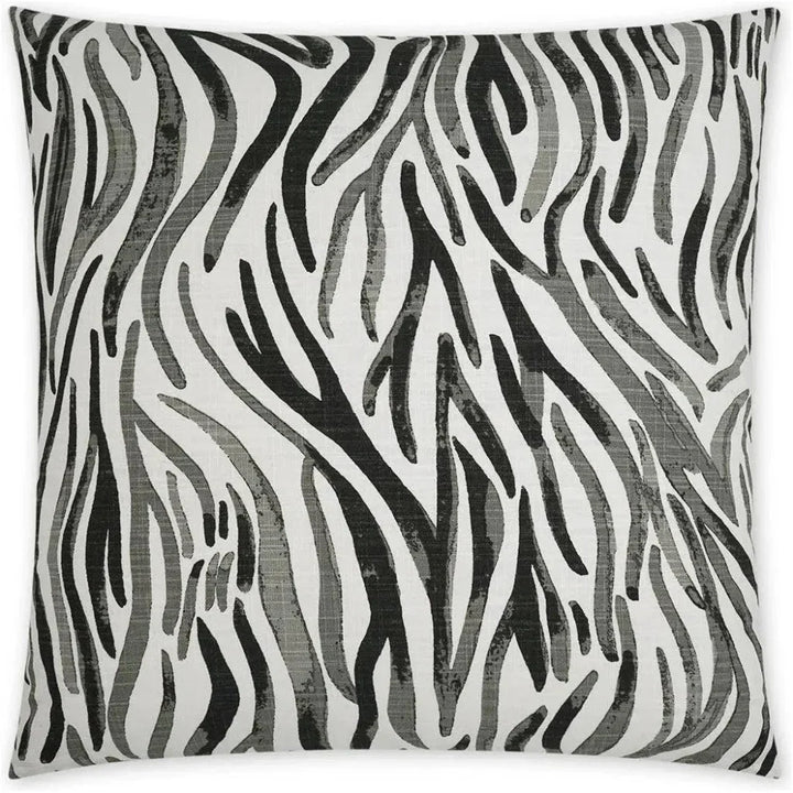 Babur Abstract Black Grey Large Throw Pillow Insert - LOOMLAN - D.V. Kap - Throw Pillows