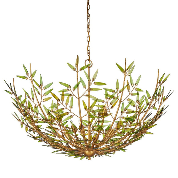 Babylon Iron Frame Green Chandelier