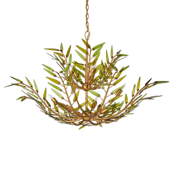 Babylon Two-Tier Green Chandelier