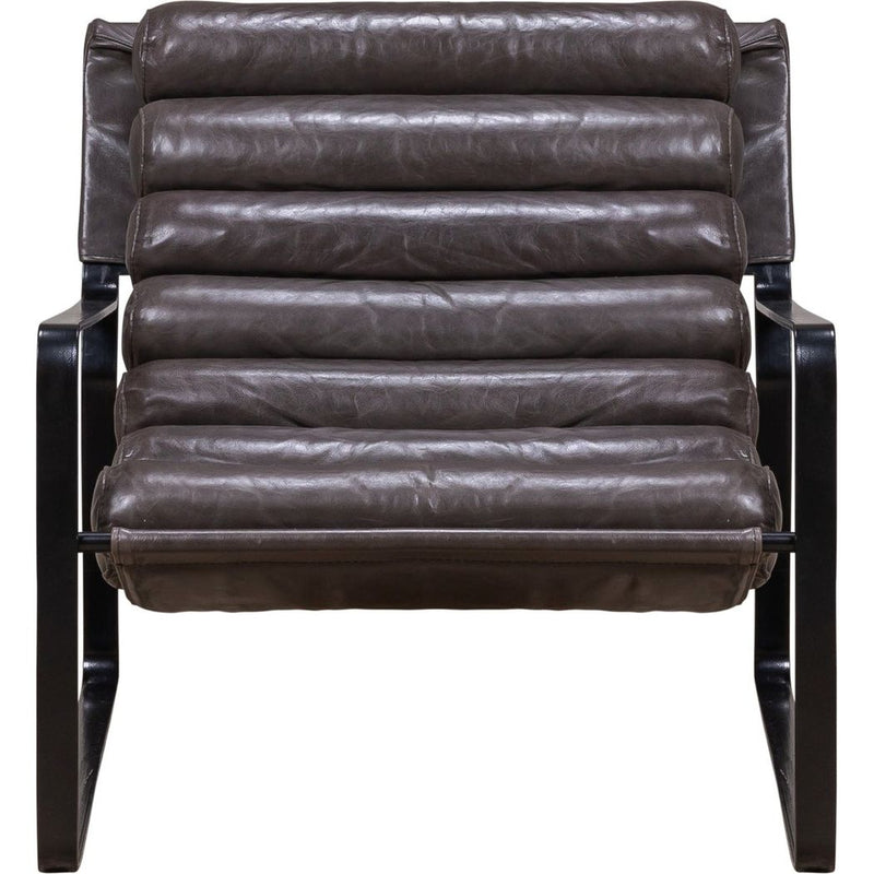 Bacana Leather In Yukon Basilica Chair-Club Chairs-Olivia + Quinn-LOOMLAN