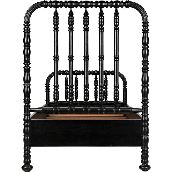 Bachelor Black Wooden Bed Frame - LOOMLAN - Noir - Beds
