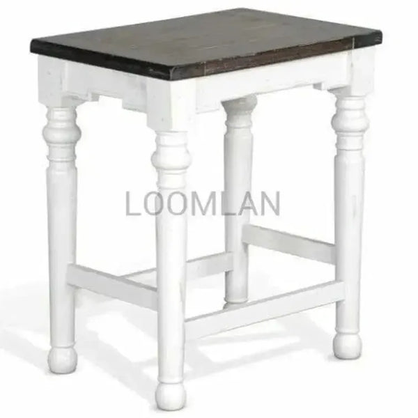 Backless Counter Height Chair Wood Seat - LOOMLAN - Sunny D - Counter Stools