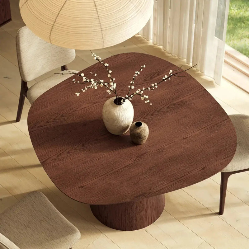 Bahia Wooden Geometric Modern Dining Table