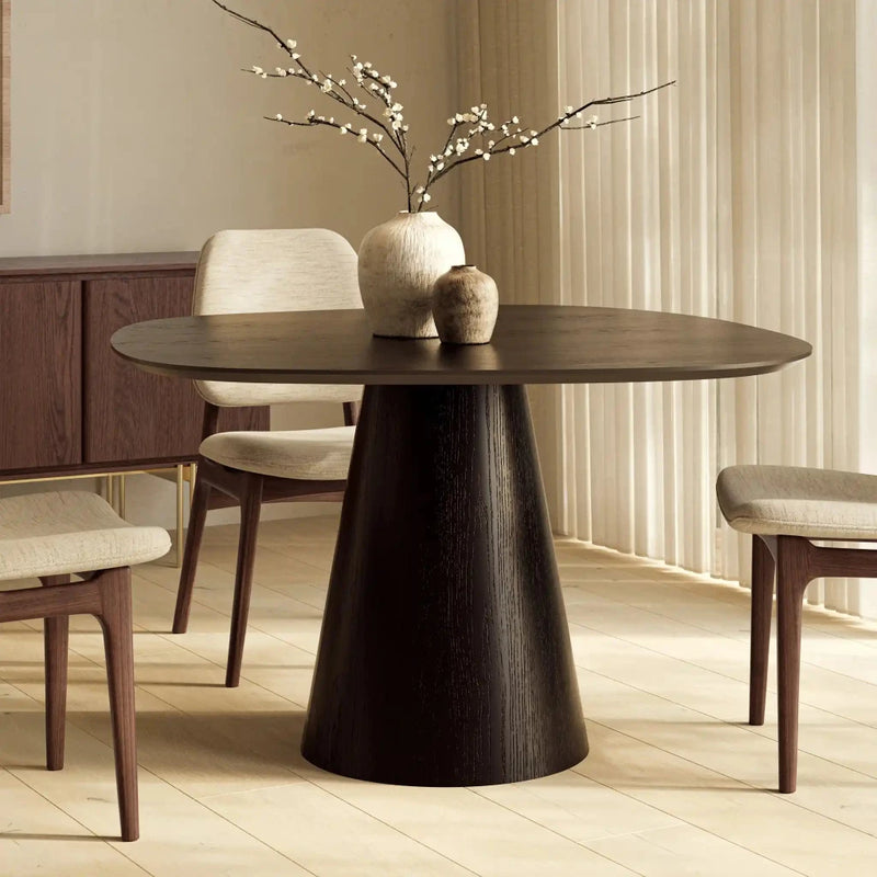 Bahia Wooden Geometric Modern Dining Table