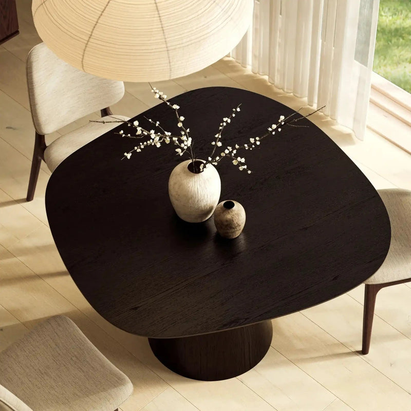 Bahia Wooden Geometric Modern Dining Table