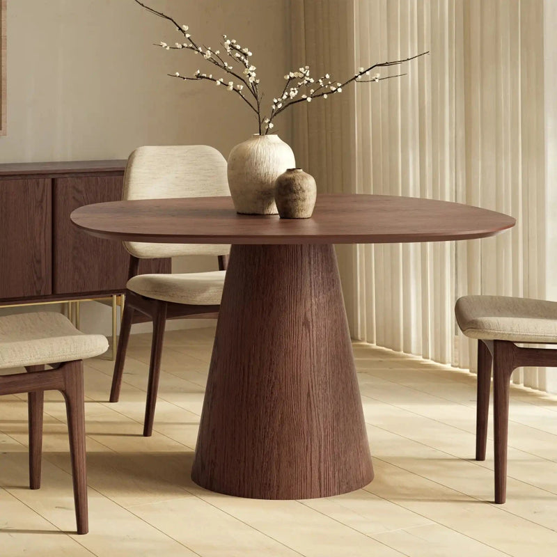 Bahia Wooden Geometric Modern Dining Table