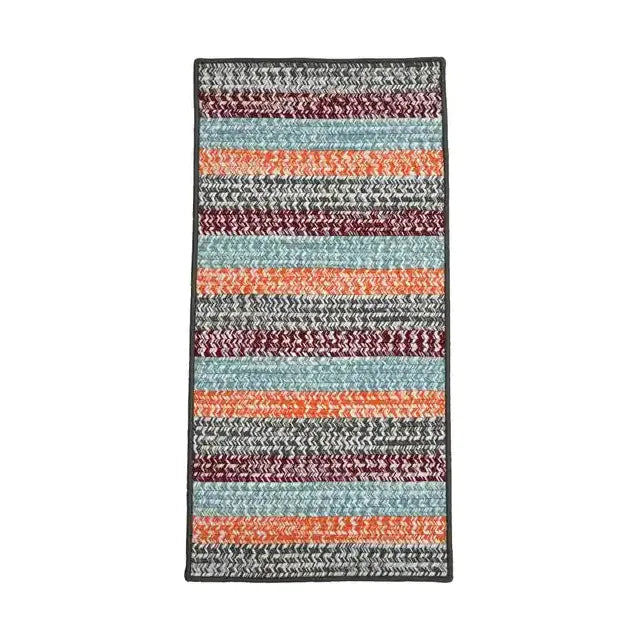 Baily Tweed Stripe Runner Outdoor Rugs-Outdoor Rugs-Colonial Mills-Sunset-30" x 5'-LOOMLAN