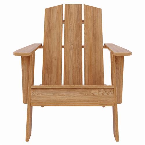 Bainbridge Teak Outdoor Adirondack Lounge Chair-Outdoor Accent Chairs-HiTeak-LOOMLAN