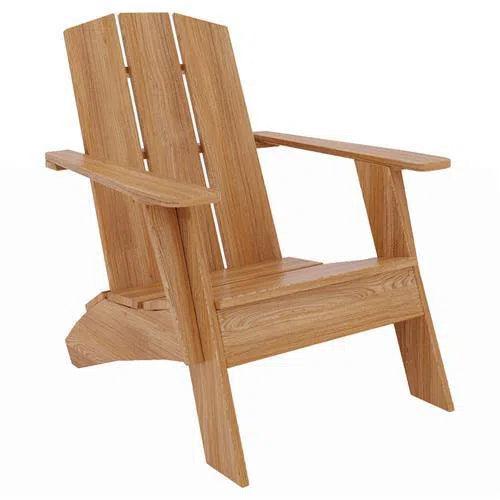 Bainbridge Teak Outdoor Adirondack Lounge Chair-Outdoor Lounge Chairs-HiTeak-LOOMLAN