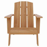 Bainbridge Teak Outdoor Adirondack Lounge Chair-Outdoor Lounge Chairs-HiTeak-LOOMLAN