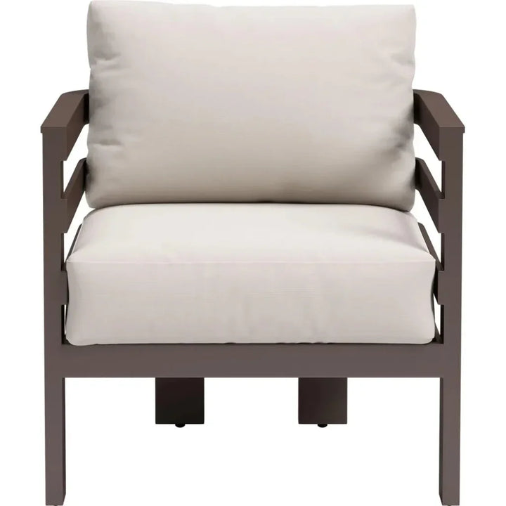 Bal Harbor White Arm Chair-Outdoor Accent Chairs-Zuo Modern-LOOMLAN